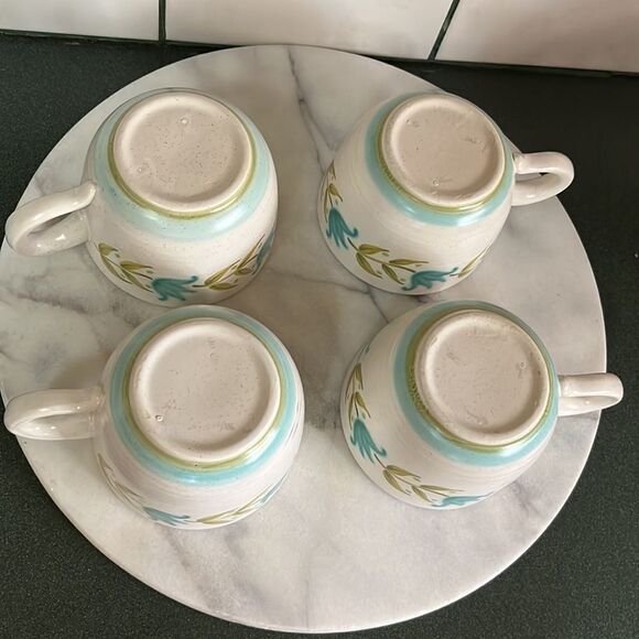 4 Sets of Franciscan Stoneware TULIP TIME Cup & Saucer - Picture 10 of 10
